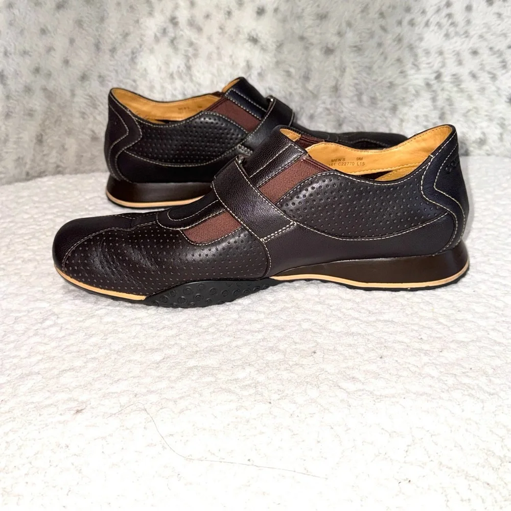 Cole Haan Estadio Strap Slip-On Sneakers Dark Brown Leather Men’s Sz 9M